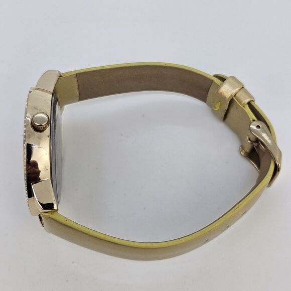 Manhattan Croton Watch Women 37mm Gold Tone Pave Bezel Bling New Battery - Picture 9 of 13